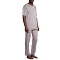 thumbnail image 4 of Hanes Short Sleeve Crew Neck Striped Pajamas (Men's) 2 Piece Set, 4 of 6