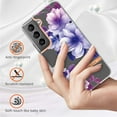 thumbnail image 5 of Feishell Case for Samsung Galaxy S23 6.1 inch,Fashion Flower Pattern Flexible Silicone Shockproof Cover for Women Girls Slim Transparent Phone Case Support Wireless Charging,D, 5 of 10