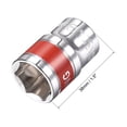 thumbnail image 2 of Unique Bargains 2 Pcs 1/2-Inch Drive by 19mm Shallow Socket w Red Band, Cr-V, 6-Point, Metric, 2 of 4
