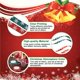 thumbnail image 3 of CHAO Rollos de Cinta Navideña con Copos de Nieve Cinta de Grosgrain Roja y Verde de 1 cm de Ancho 25 Metros Cinta Navideña Cinta para Envolver Regalos de Navidad con Copos de Nieve para Envolver Regal, 3 of 5