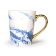 thumbnail image 5 of Marble Effect Ceramic Mug with Gold Painted Handle, 5 of 6