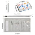 thumbnail image 3 of JIALIOU Nylon Trifold Card Wallet with ID Window Zipper Pocket for Men Women Teen Cartoon Dinosaur and Glass, 3 of 7