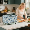 thumbnail image 4 of Renewold Toaster Oven Protective Cover Polyester Countertop Appliance Cover for Countertop Convection Oven Air Fryer Kitchen Accessories, 22.5 x 18.5 x 13 Inches, Peony Floral Blue, 4 of 7