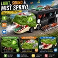 thumbnail image 3 of JoyStone Dinosaur Truck Toy, 17 Inch Transport Carrier with Lights, Sounds & Mist Spray, Includes 6 Dinosaur Cars, Gift for Kids Ages 3-7, 3 of 8