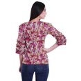 thumbnail image 4 of Moomaya Sexy 3 /4Th Sleeve Tops Women Printed Ruffle Shirt Women Summer T-Shirt, 4 of 5