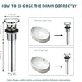 thumbnail image 6 of HEATGENE Bathroom Sink Drain Chrome, Pop Up Drain Stopper for Bathroom Sink, Bathroom Sink Drain Stopper Pop Up, Pop Up Drain with Overflow, Fits 1-1/2" Opening with a 1-1/4" Tailpiece, 6 of 8