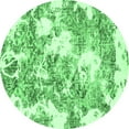 thumbnail image 1 of Ahgly Company Indoor Round Abstract Emerald Green Modern Area Rugs, 6' Round, 1 of 4
