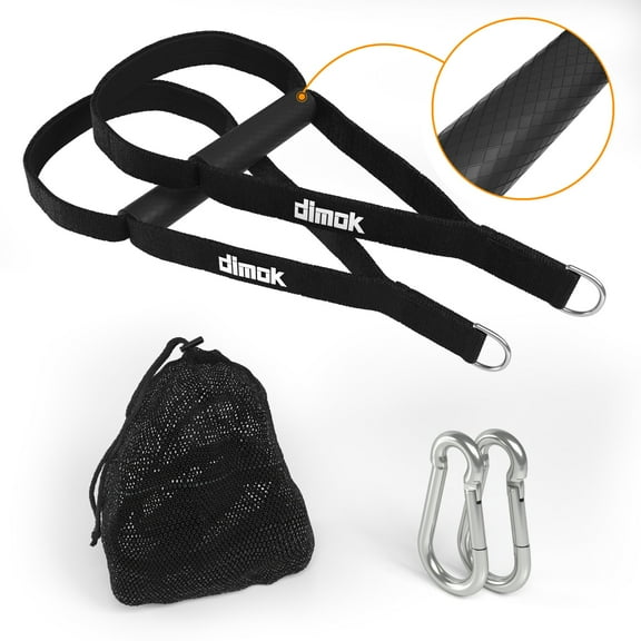 dimok Heavy Duty Fitness Professional Exercise Handles w Foot Cradel for Cable Machines Resistance Trainer Super Strong Bands Hand Grips Attachment