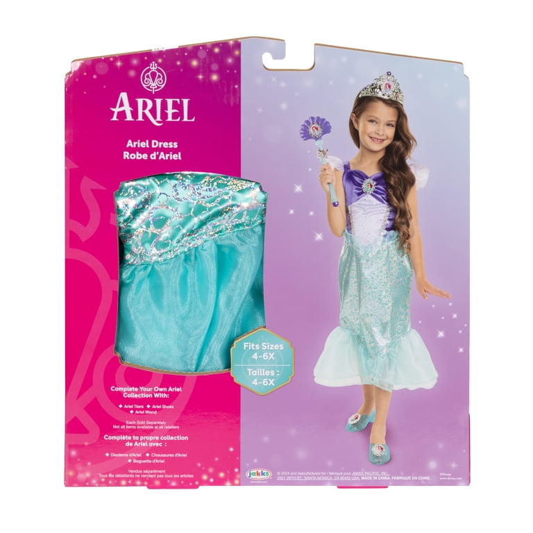 Disney Princess The Little Mermaid Ariel Green Mermaid Dress, Child Size  4-6X - Walmart.com