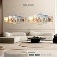 thumbnail image 3 of Elephant Stock Swedish Winter Wall Art - Horizontal Multi Panel Canvas - 5 Pieceliving Room Wall Decor - Photography Nature Multi Panel - Blue And Brown Decor - 74" x 34", 3 of 4