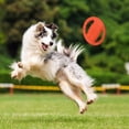 thumbnail image 4 of Dog Flying Disc Toy,Rubber Dog Bite Resistant Outdoor Training Fetch Sound Maker Float Pet Toy,Tough Training Flying Disc Play To, 4 of 5