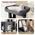 thumbnail image 6 of MoNiBloom Cat Tree, 36 Inch Cat Tree Tower with Cat Condo, Small Cat Tower with Scratching Post & Sisal-Covered Scratching Board, Cat Climbing Tower with Hammock, Cat Tree for Indoor Cats, Smoky Grey, 6 of 8