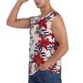 thumbnail image 2 of JUNZAN Lilies Flowers Men's Sleeveless T Shirts,Sleeveless Muscle Shirts,Sizes S-3XL, 2 of 5