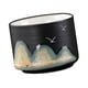 thumbnail image 5 of Taza de té de cerámica, taza de té de Kung Fu, taza de Sake, juego de té clásico de , taza de Espresso para , Sake, Yerba Mate , Negro, Copa recta, 5 of 8