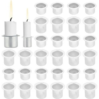12 Pieces Metal Silver Candle Bobeches Round Candle Drip Guards Taper  Candle Wax Drip Catcher Reusable Drip Protectors Candlestick Ring Holder  for