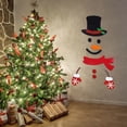 thumbnail image 2 of Adornos Navideños Festivos De Tela No Tejida Pegatinas Para Puertas Pegatinas Para Ventanas Pegatinas De Pared Con Muñecos De Nieve Y Mucho Más, 2 of 4