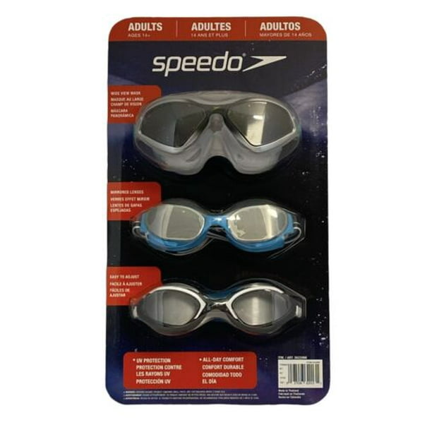 Speedo 3 Pack Adult Swimming Goggles - Walmart.com