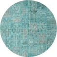 thumbnail image 1 of Ahgly Company Machine Washable Indoor Round Contemporary Seafoam Green Area Rugs, 3' Round, 1 of 7