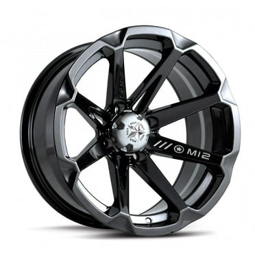 MSA Offroad Wheels Aluminum Rim M12 DIESEL 14X7in Gloss Black Finish, M12-04756