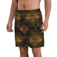 thumbnail image 2 of Balery Gold Dragonfly Mandala Traje de Baño Estilo Hawaiano para Hombre, Shorts de Secado Rápido con Bolsillos-Small, 2 of 6