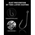 thumbnail image 7 of BLUEWING Light Offset Live Bait Hooks Fishing Hooks Cutting Point Hooks High Carbon Steel Hooks Extra Sharp Fish Hooks for Freshwater Saltwater Fishing,Size 5/0, 25pcs, 7 of 7