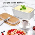 thumbnail image 4 of DOLITY Porcelain Butter Dish, with Sealed Lid Microwave Safe Cheese Storage Box, Butter White, 4 of 7