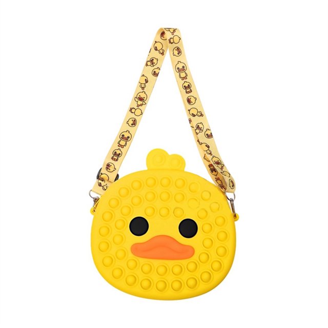 Bolsa De Almacenamiento De Pato Para Autismo, Necesidades Especiales, Alivia El Estrés, Juguete Sensorial De Burbuja De Empuje, Bolsa Cruzada De Silicona Para Niños Y Adultos Eigraketly AP007593-01