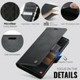 thumbnail image 4 of ELEHOLD Wallet Case for Samsung Galaxy S25 Ultra, Shockproof Faux Leather Flip Kickstand RFID Blocking Shockproof Card Cash Slots Wallet Case for Samsung Galaxy S25 Ultra,Black, 4 of 12