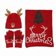 thumbnail image 3 of Women's Scarf Hat And Gloves Set 3 Pcs Kids Winter Hat Gloves Scarf Set Girls Boys Beanie With Pompom Fleece Lined Mittens Neck Warmer, Women's Accessories Scarf ,Hat,& Gloves, 3 of 8