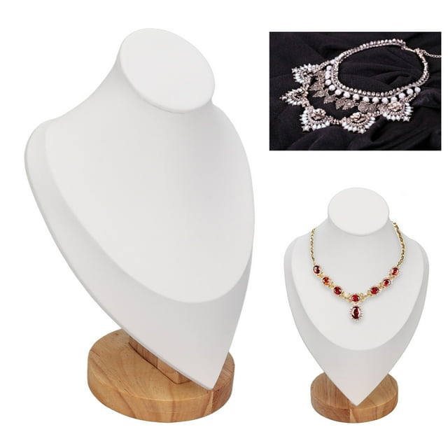 Elegant Wood Jewelry Bust Stand For Home Jewelry Store Trade Show Display Holder Necklace Display Stand Necklace Chain Display Holder Necklace Bust Display Holder Necklace Display