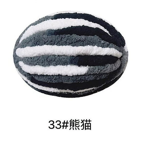 Namzi 250g Chenille Yarn, Thick Wool Yarn - Chunky Ice Strip Yarn for Scarves & Crafts, Soft & Cozy for Knitting/Crochet Projects,White and Black