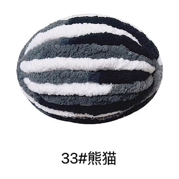 Nvzi 1 paquete de hilo de terciopelo de chenilla para tejer, lana gruesa y cálida para tejer a crochet, para hacer tejidos a mano, 250 g, blanco y negro