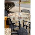 thumbnail image 5 of Outdoor Tablecloth with Umbrella Hole for Patio/Picnic/Party/Camping, White Pink Beige Peony Waterproof Table Cloth Square Cover Washable, Farmhouse Vintage Floral Botanical (54"x 54"), 5 of 8