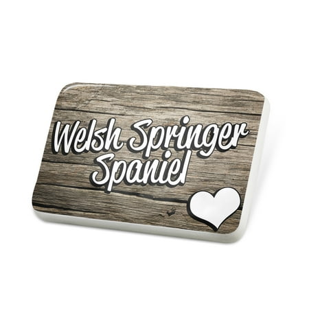 Porcelein Pin Welsh Springer Spaniel, Dog Breed Wales Lapel Badge – NEONBLOND