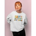 thumbnail image 2 of Happy Halloween Groovy Style Sweatshirt Women -Image by Shutterstock, Female XX-Large, 2 of 4