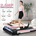 thumbnail image 4 of Simpfree 3 in 1 Under Desk Treadmill with Height-Adjustable Desk, Walking Pad with LED Touch Screen, Remote Control, 2s Folding Treadmill, 0.5-7.5mph, Pink, 4 of 8