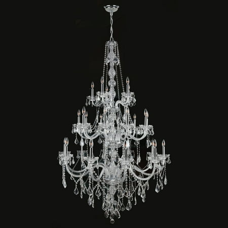 Worldwide Lighting W83108c43 Cl Provence 25 Light 3 Tier 43 Chrome Chandelier With Clear Crystals Worldwide Lighting W83108c43 Cl Provence 25 Light 3 Tier 43 Chrome Chandelier With Clear Crystals