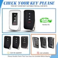 thumbnail image 2 of Key Fob Cover Compatible with Lexus ES GS NX LS RX RC GX LX 570 200 250 350 460 300 F 450h 600h Keychain Case Holder Protector,Silver, 2 of 6