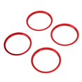 thumbnail image 1 of AC Air Vent Ring, Rustproof Red Air Conditioning Vent Trim 4pcs Easy Installation  For Car, 1 of 8