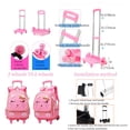 thumbnail image 4 of Mochila con ruedas MITOWERMI, bonita mochila escolar Trolley para niñas, 4 of 7