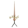 thumbnail image 2 of Good Directions Gawain Pure Copper Rooftop Finial with Directionals and Steel Roof Mount - 52"H, 2 of 4