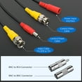 thumbnail image 6 of BigNewPowered 25Feet BNC Video Power Cable Pre-Made All-in-One Camera Video BNC Cable Wire Cord Black Color for Surveillance CCTV Security System with Connectors (BNC Female and BNC to RCA), 6 of 9