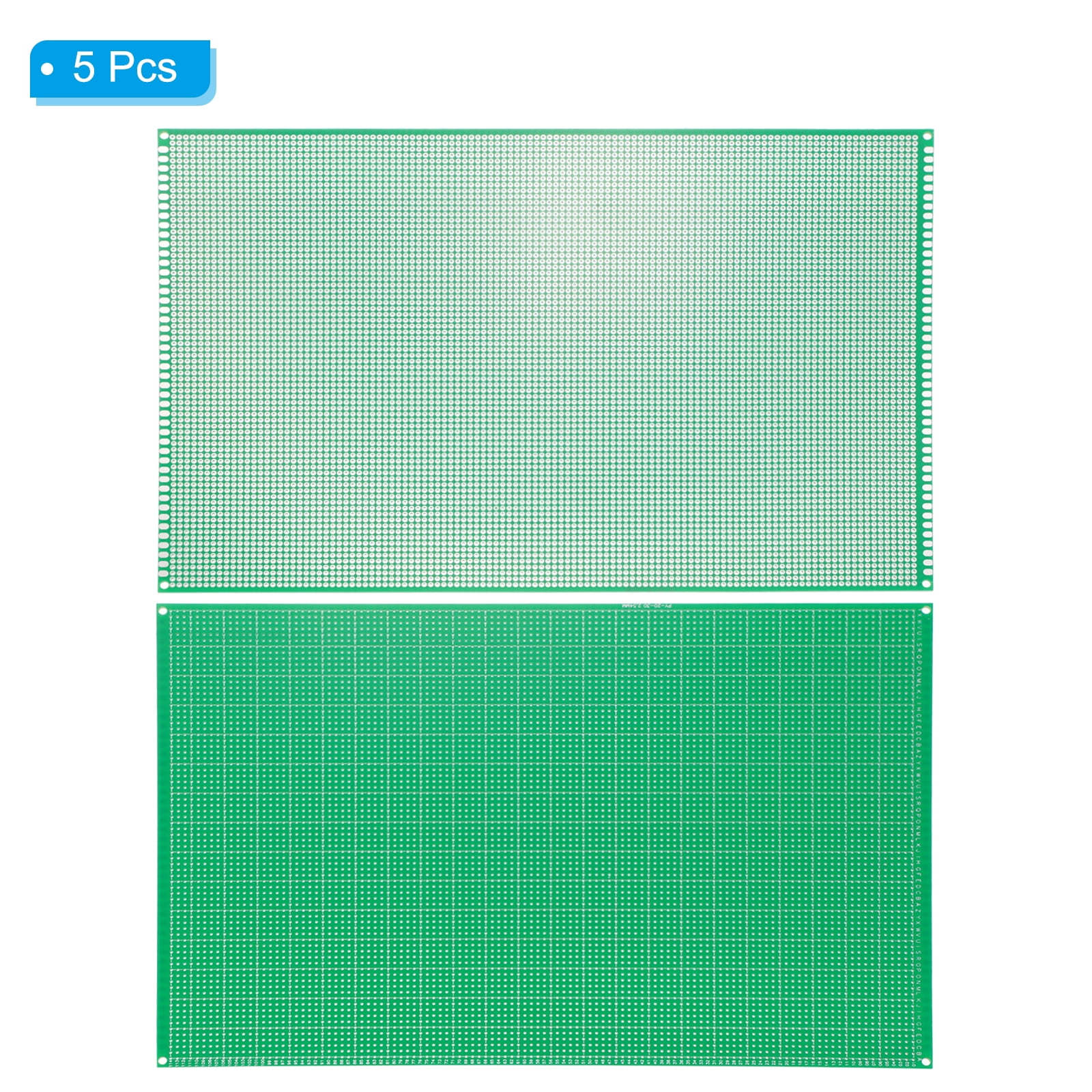 7.9" x 11.8" PCB Board Circuit, 5 Pcs Single Sided Prototype Solder Boards for Soldering and Electronic Project Circuit Boards Solderable Breadboard, Green