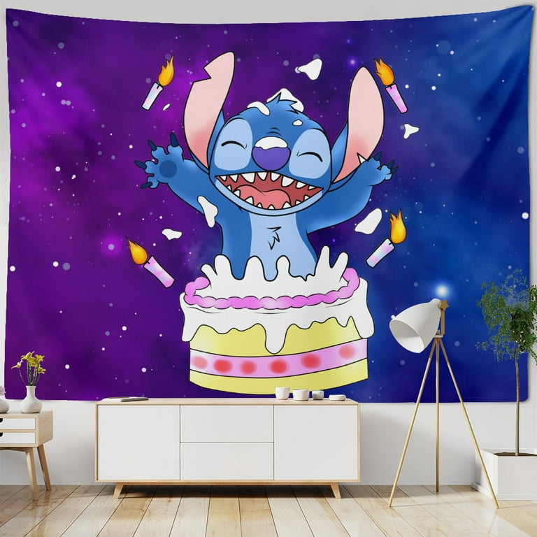 Lilo & Stitch Tapestry for Bedroom,Lilo & Stitch Living Room Home Decor for  Party Home Christmas Wall Decoration/M-150*130cm