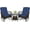 Dark Blue, variant on LEVELEVE 3 pcs Rocking Bistro Set Conversation Chairs PE Wicker Outdoor Rocking Chairs & Glass Table,for Porch Lawn Garden Backyard Deck