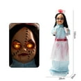 thumbnail image 6 of Outdoor Halloween Animatronics Decoration,Sound Touch Activated 39.3" Scary Standing Ghost Nurse with Light Up Red Eyes,Sounds,Animated Swing Hand Zombie Nurse for Home,Yard,Patio,Haunted House, 6 of 6
