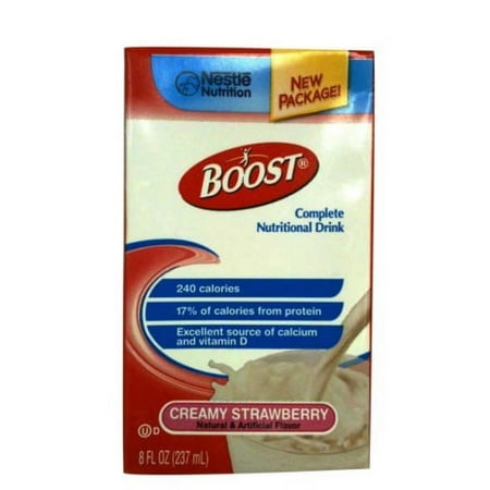 Nestle Boost Complete Nutrition Drink, Creamy Strawberry - 8 Oz, 27 Ea