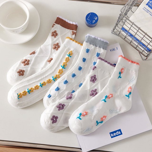 Medias para niños, estilo coreano, medias de longitud media, medias para estudiantes, calcetines altos de otoño e invierno con cuadros azules