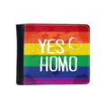 thumbnail image 1 of Yes  LGBT Rainbow Love Flip Bifold Faux Leather Wallet  Multi-Function Card Purse, 1 of 4
