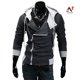 thumbnail image 1 of Amocece Plus tamaño de los hombres de manga larga Diagonal cremallera cordón capucha suelta abrigo deportivopangjing, 1 of 4